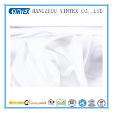 Tecido de costura de poliéster branco seda brilhante para têxteis-lar